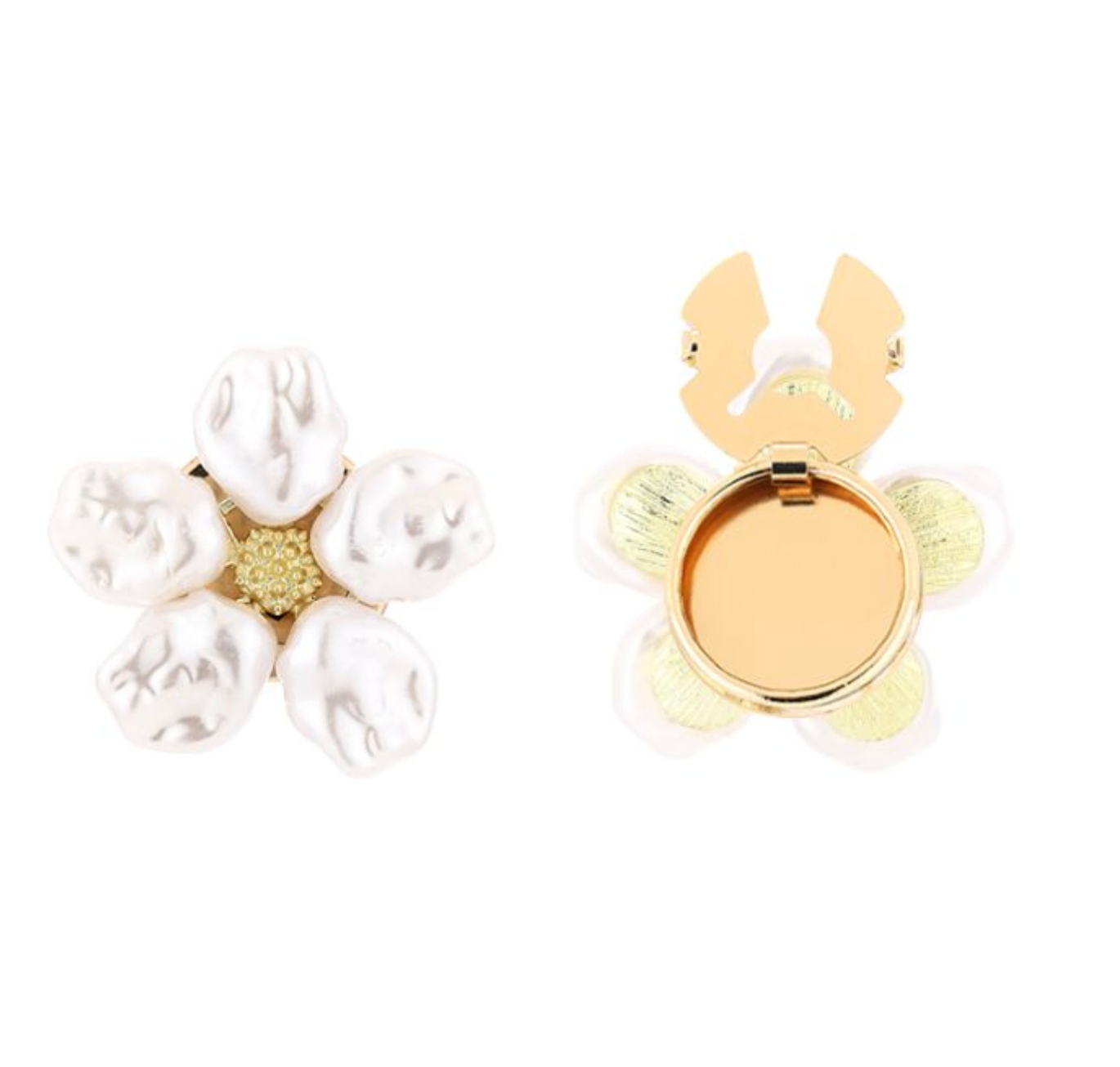 Button Cover Flower White