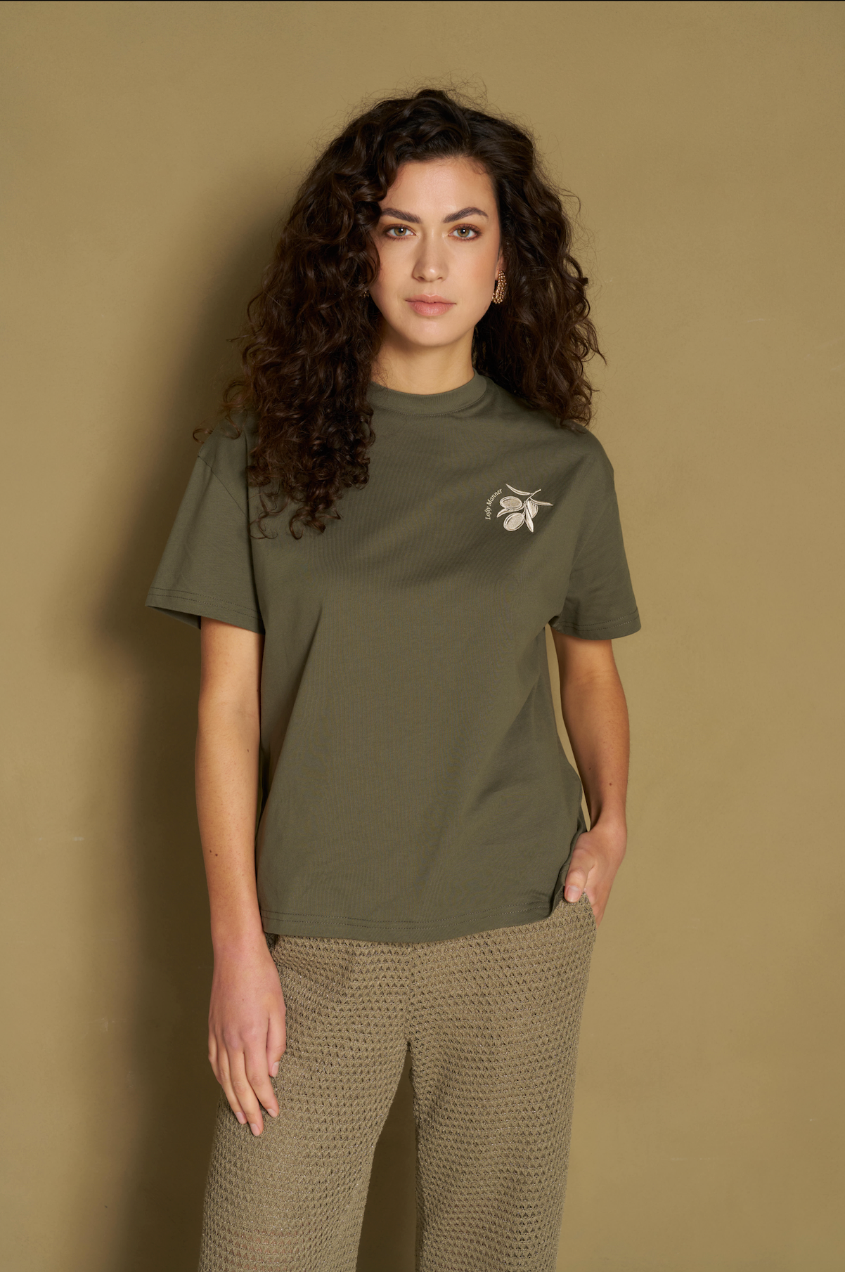 Lofty Manner T-shirt Imma Regular Boxy Green