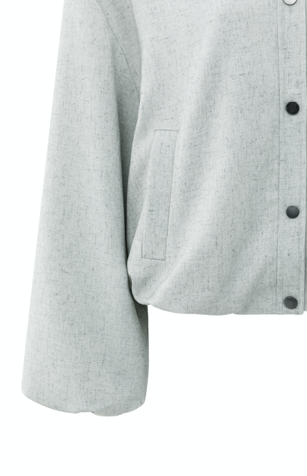 Jasje Met Ballonvorm En Drukknopen YAYA Light Grey Melange