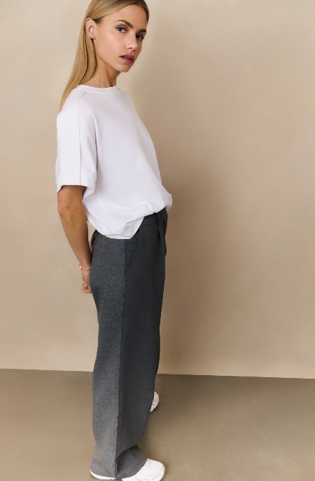 Top Jersey Vouwdetails YAYA Pure White