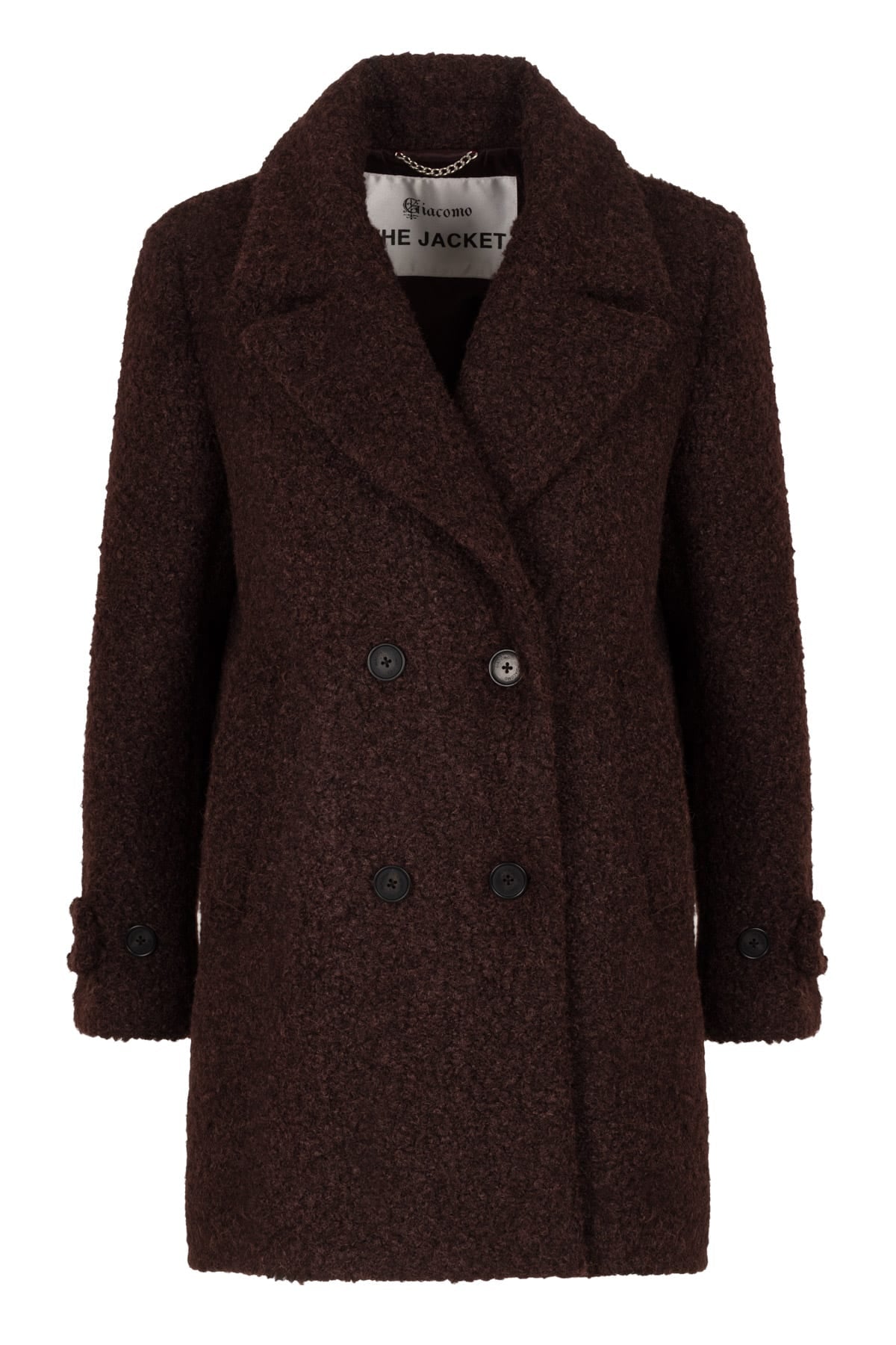 Giacomo Boucle Wool Coat Moon