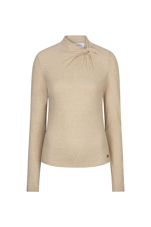 Lofty Manner Top Havina Knotted Collar Sand