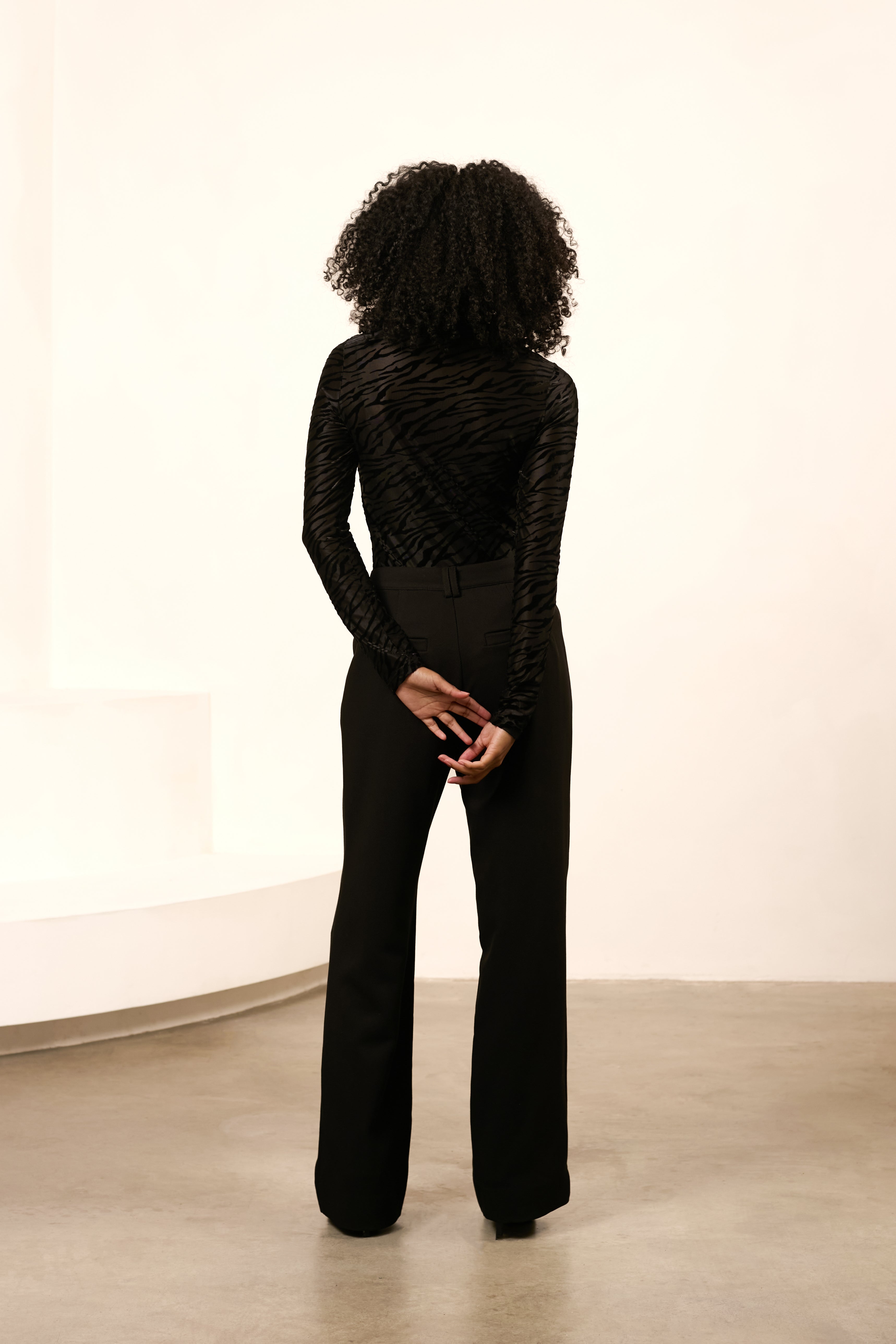 Lofty Manner Top Gaia Met Dierenprint Zwart