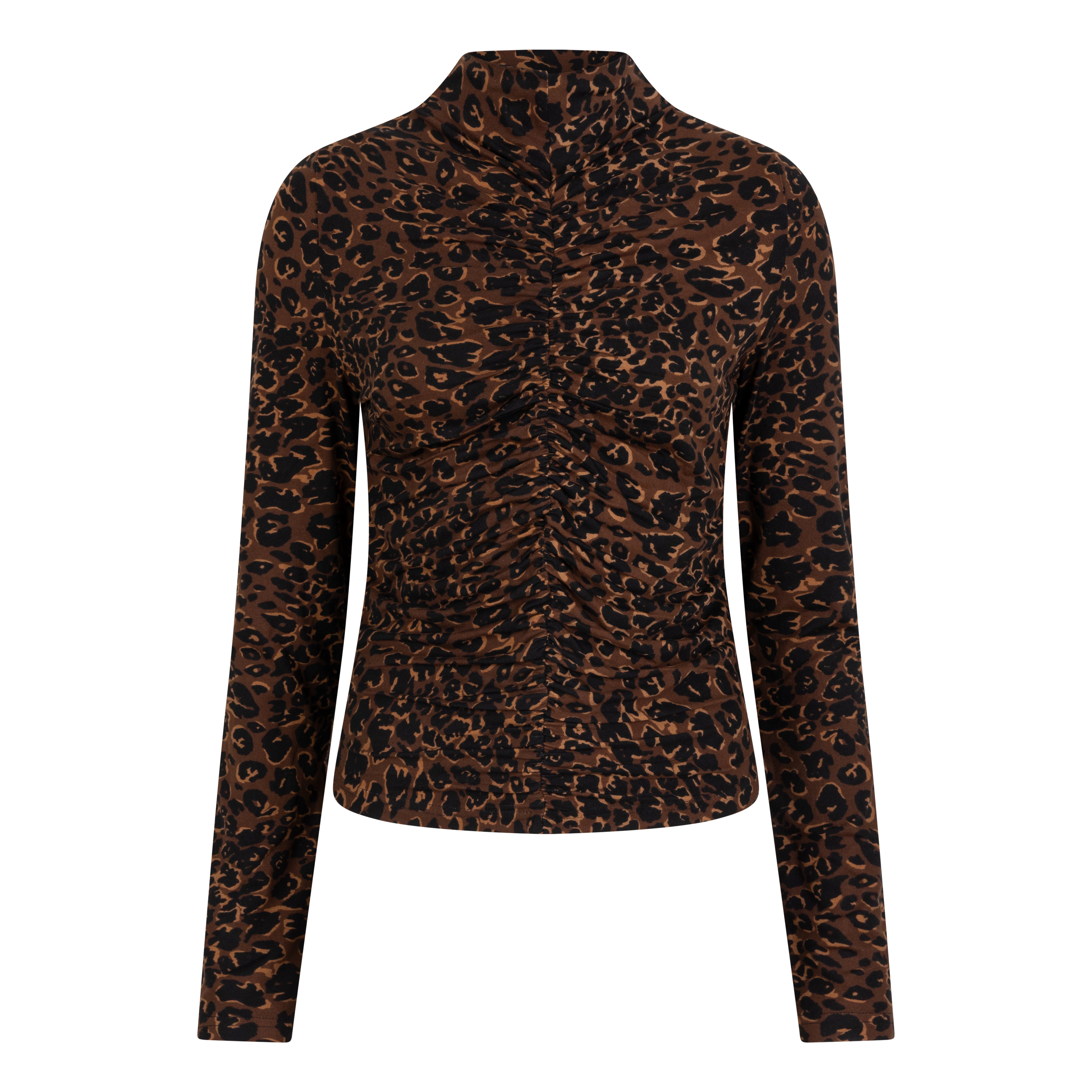 Lofty Manner Top Margaret Met Opstaande Kraag Panterprint