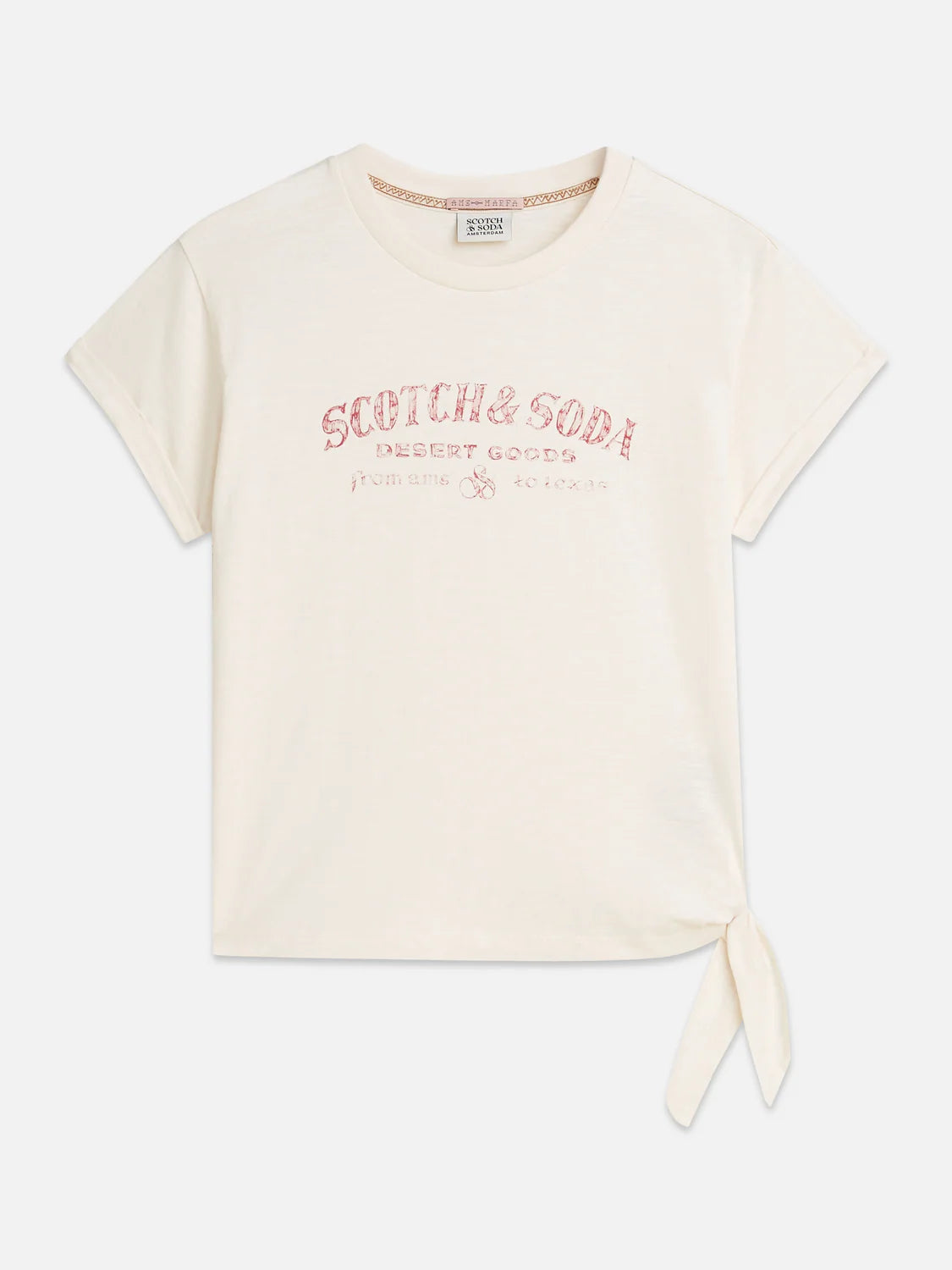 Scotch&Soda Artwork Knot T-shirt Eggnog