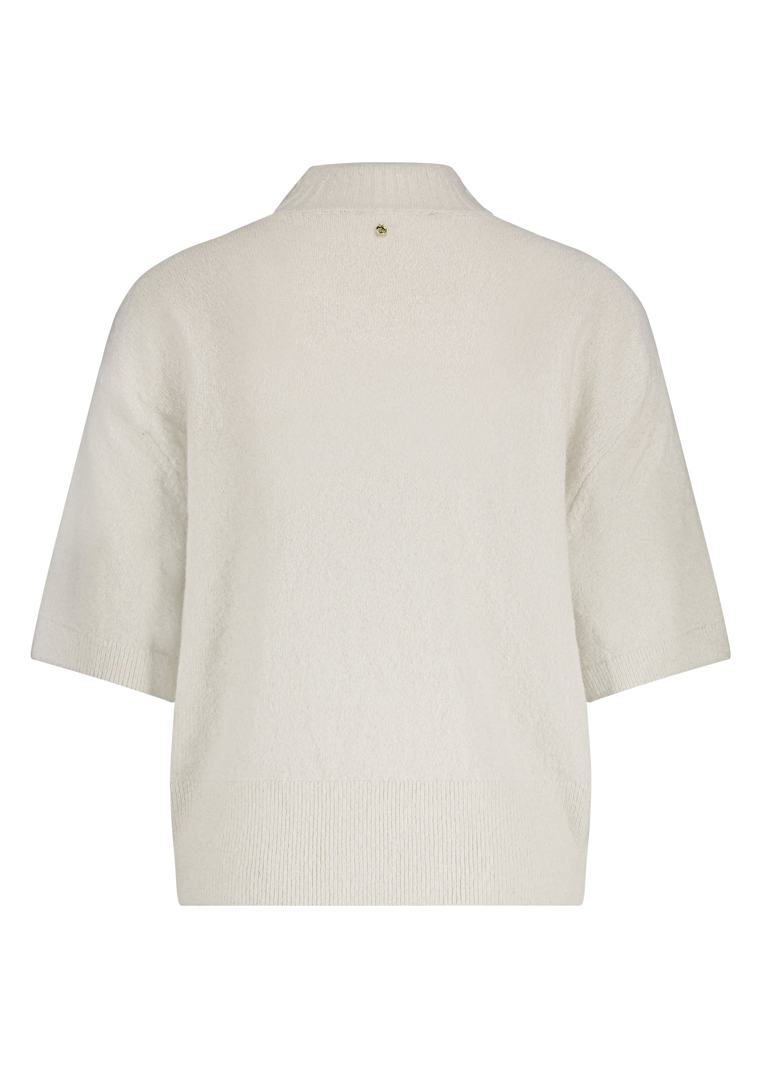 Tramontana Short Sleeve Jumper Button Stone Melange