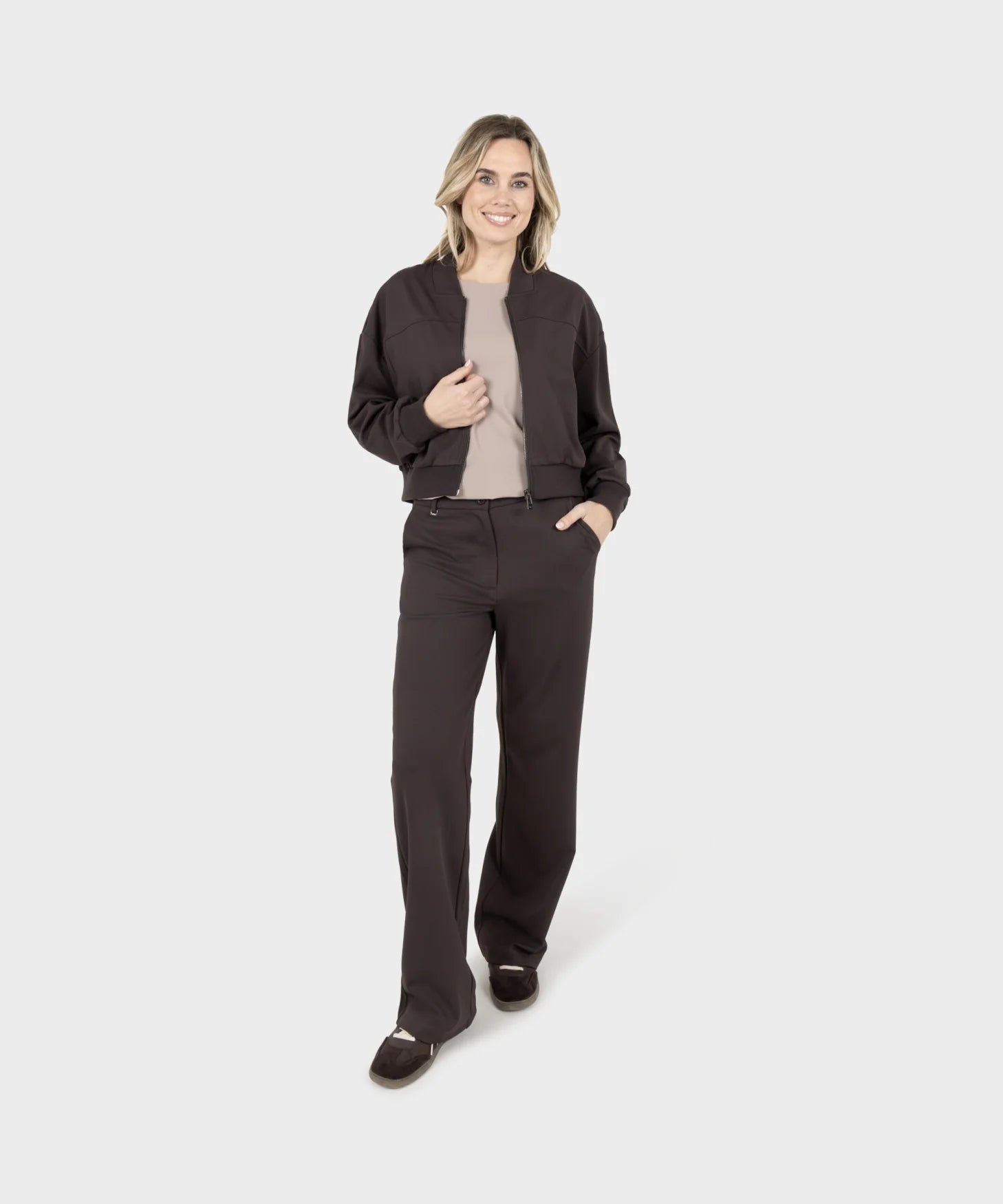 Zoso Broek Xandra Espresso