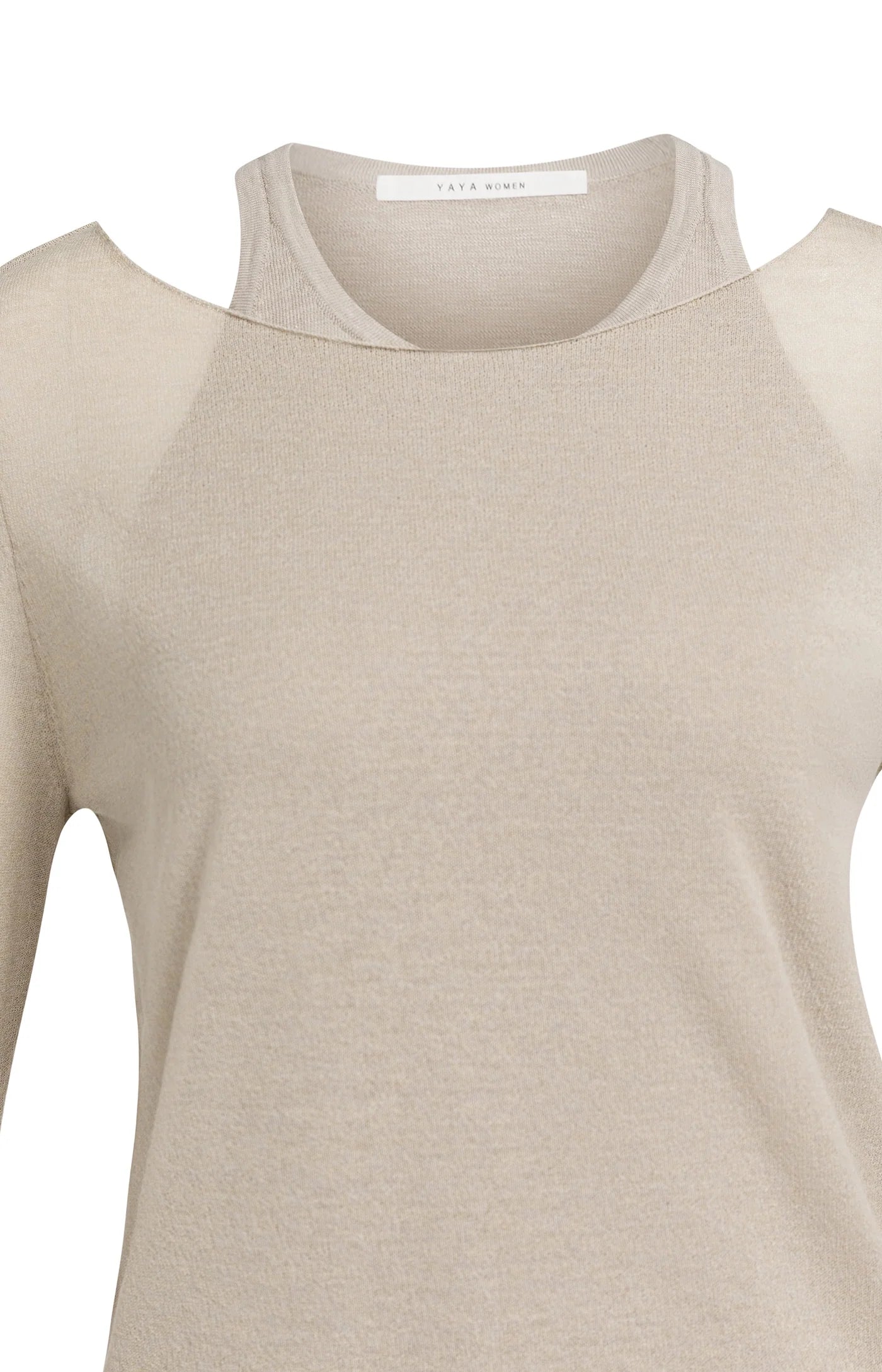 YAYA Dubbellaags Gebreide Lange Mouwen Grey