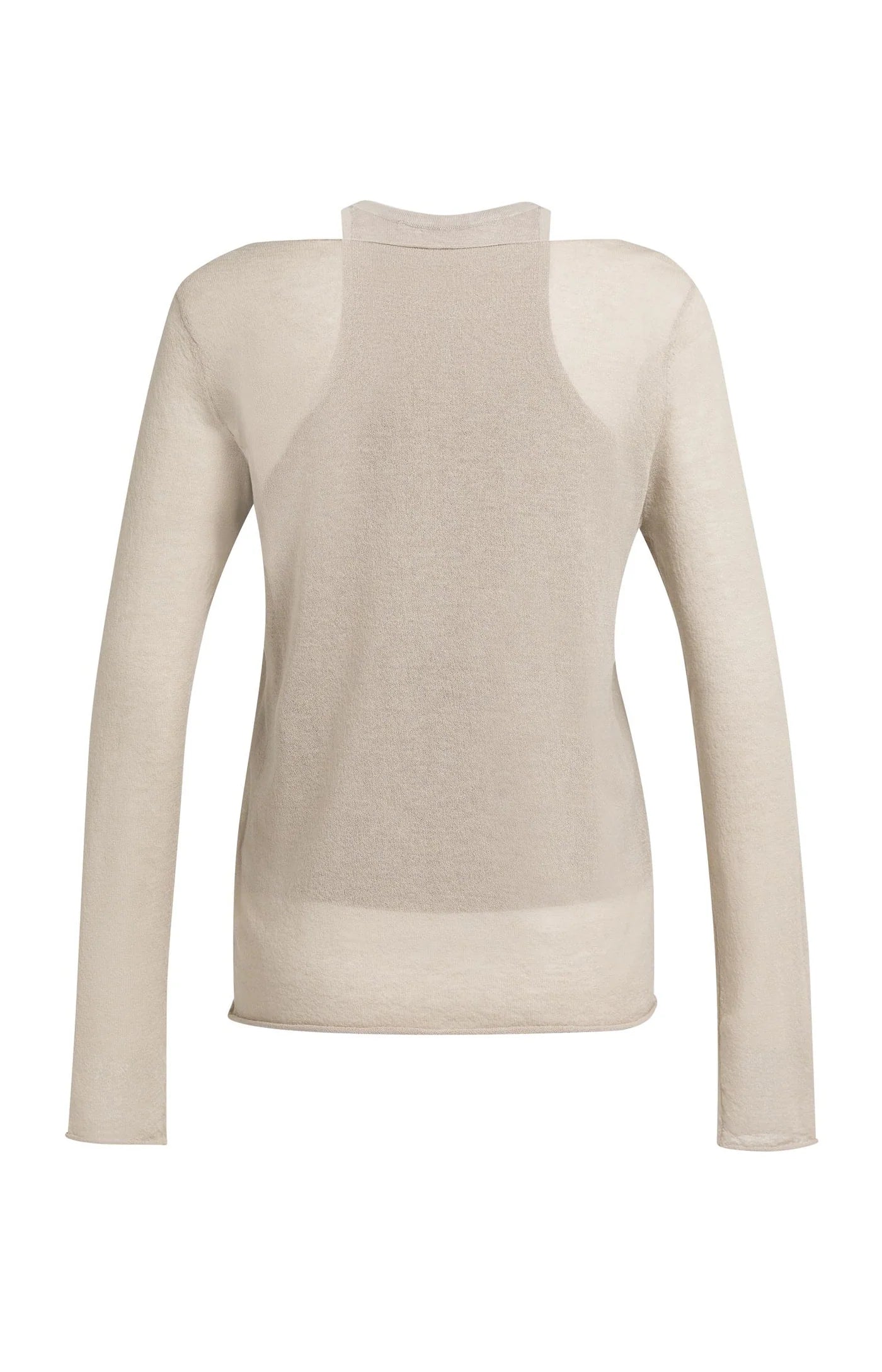 YAYA Dubbellaags Gebreide Lange Mouwen Grey