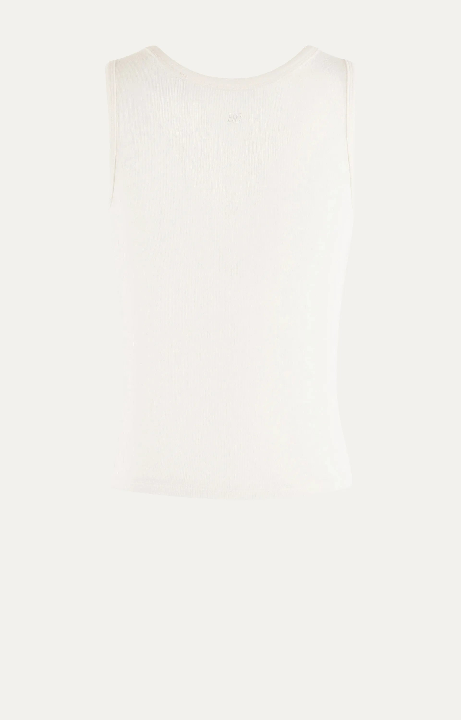Anna Blue Top Ribby Off White