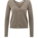 Fijngebreid Vest YAYA Brown