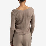 Fijngebreid Vest YAYA Brown