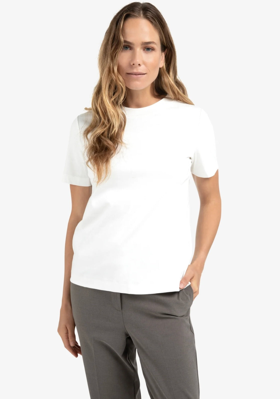 YAYA T-shirt Met Ronde Hals Wit