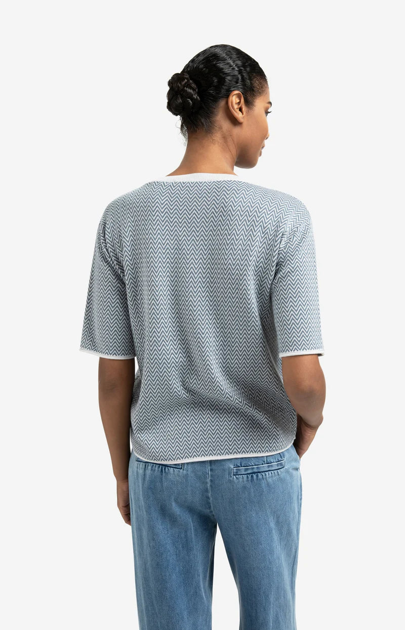 Jacquard T-shirt ZigZaf Patroon YAYA