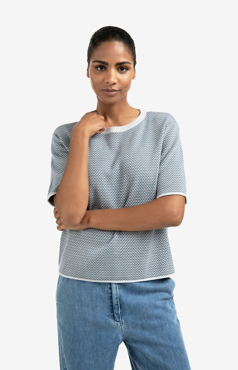 Jacquard T-shirt ZigZaf Patroon YAYA