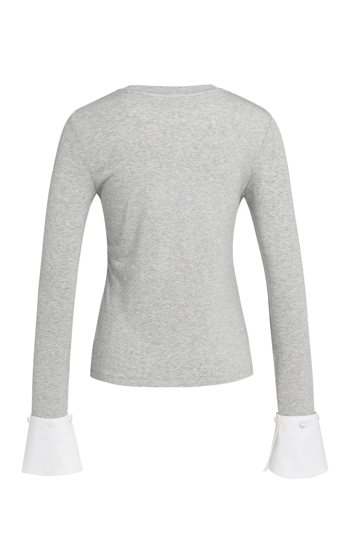 YAYA Jersey Top Manchetten Medium Grey