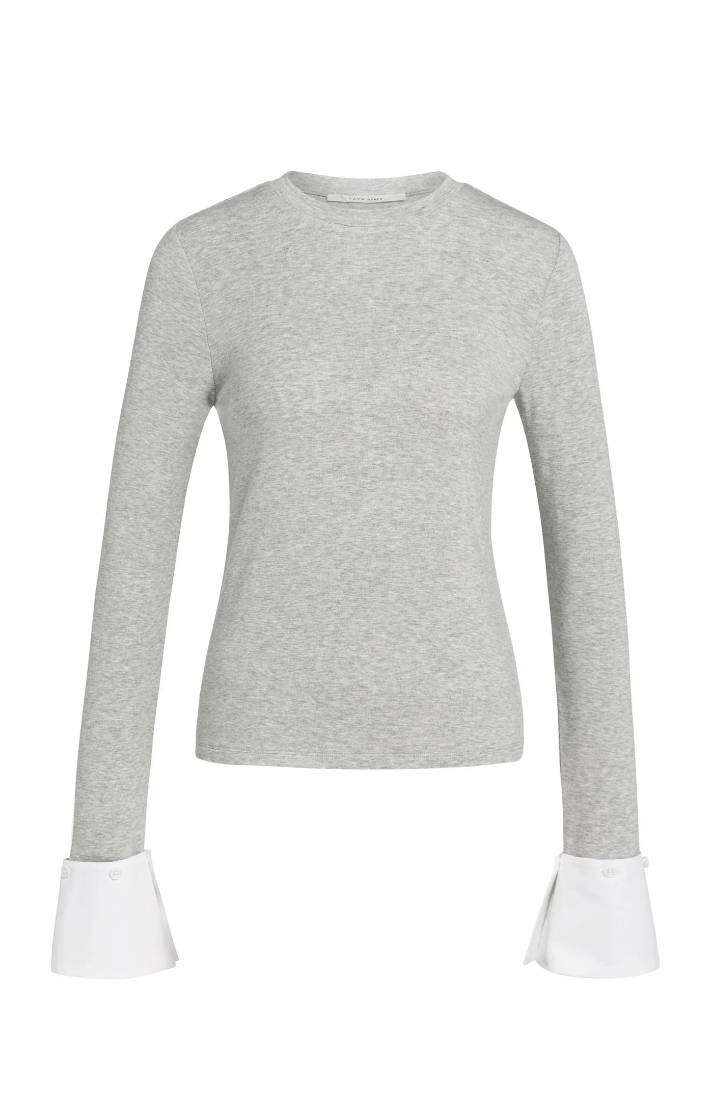 YAYA Jersey Top Manchetten Medium Grey