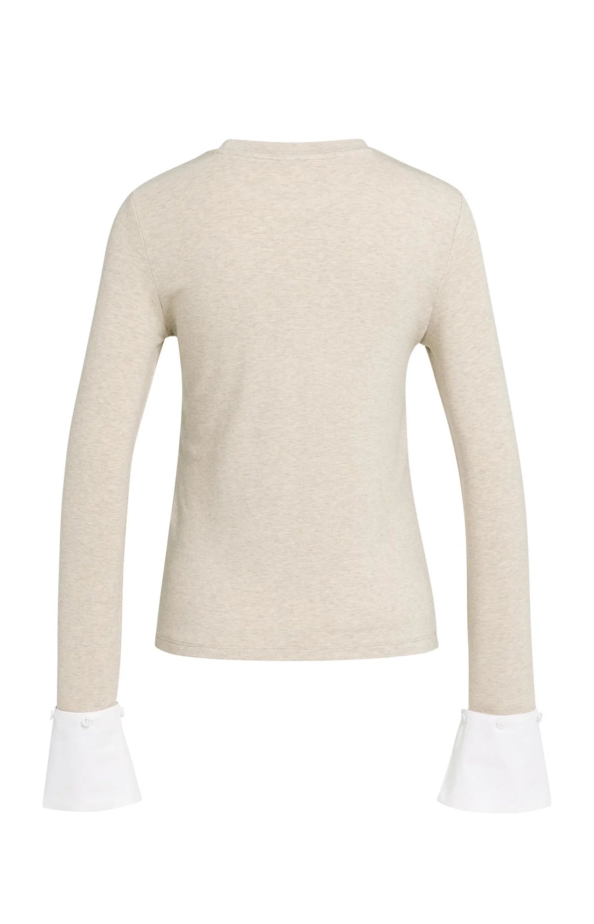 YAYA Jersey Top Manchetten Grey Melange