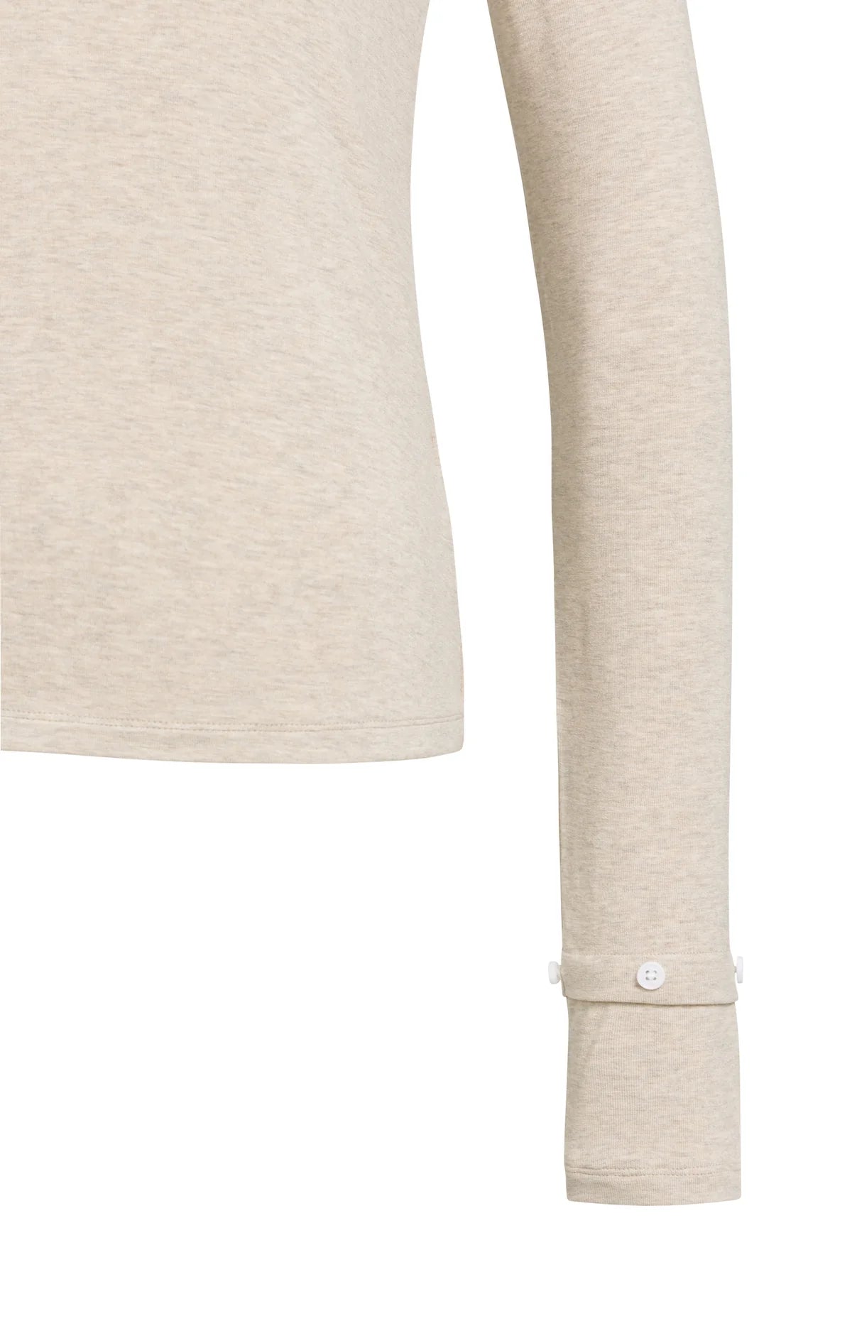 YAYA Jersey Top Manchetten Grey Melange
