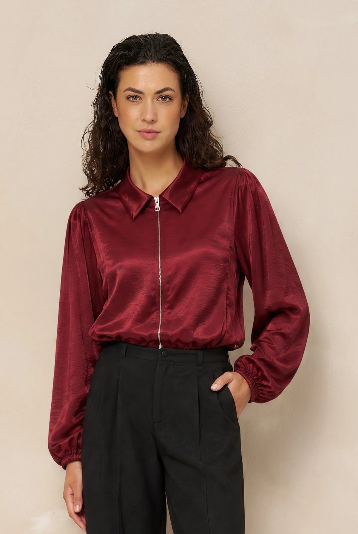 Lofty Manner Satin Bomber Kairi