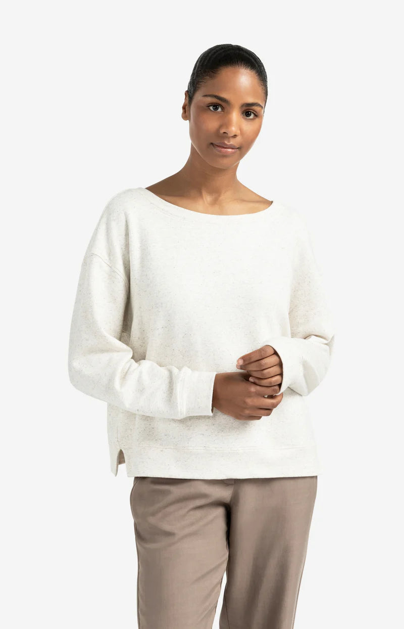 Gemeleerde Sweater Boothals YAYA