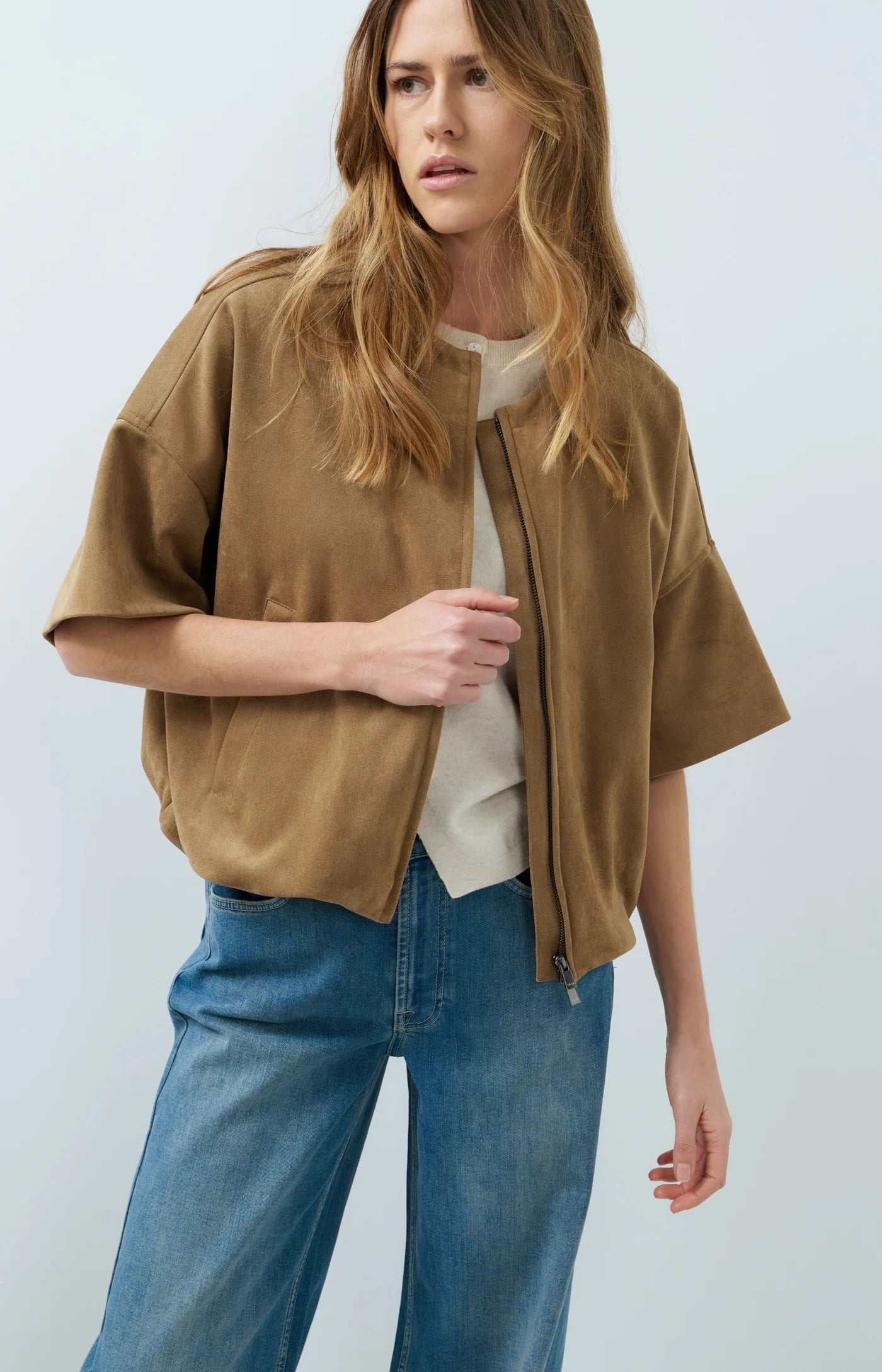 Yaya Oversized Suede Jasje