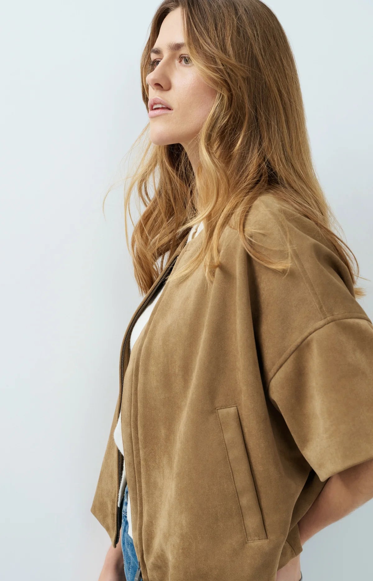 Yaya Oversized Suede Jasje