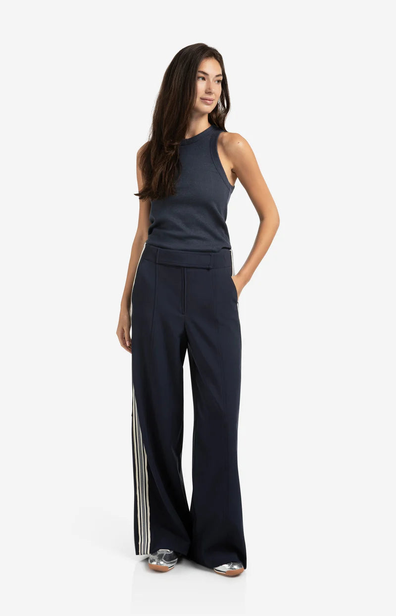 Ribgebreid Singlet Lichte Glans YAYA Inkwell Blue