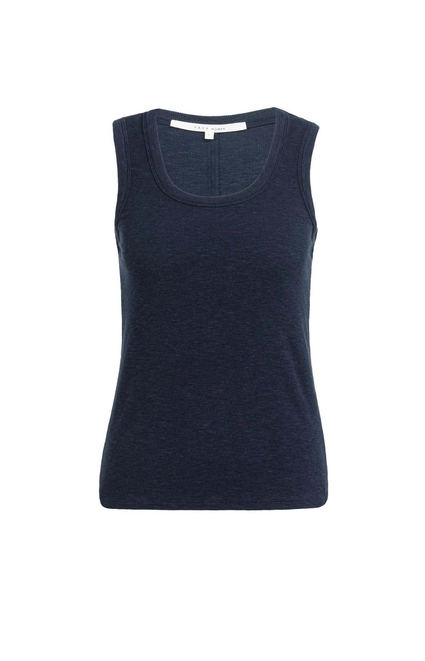 Yaya Ribbed Singel Navy Blue