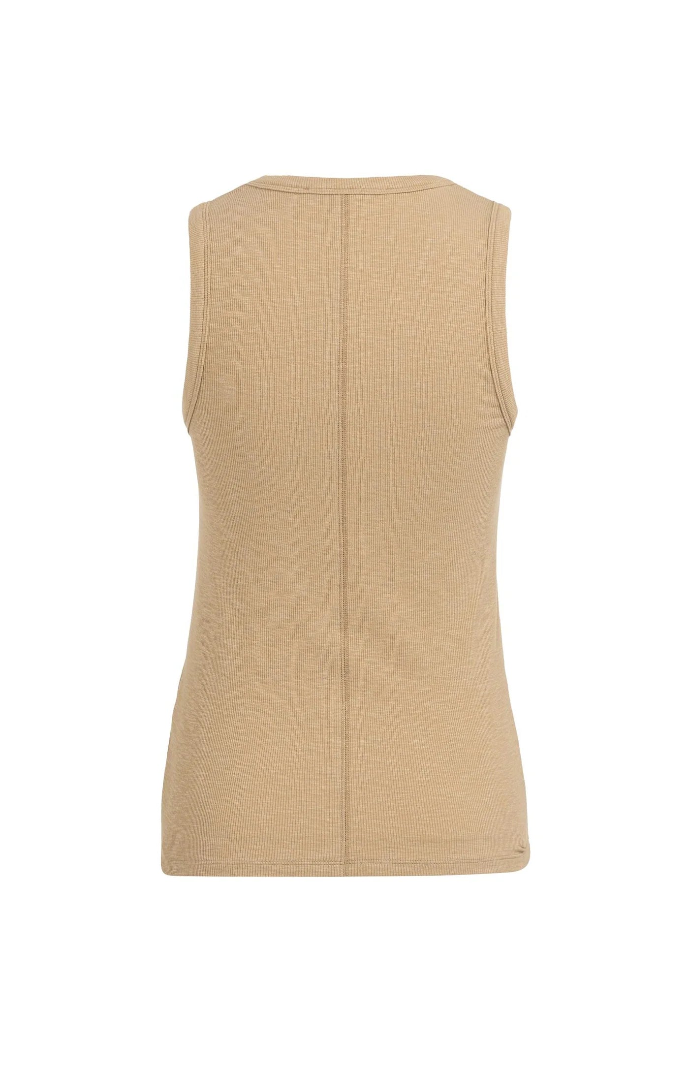 Yaya Ribbed Single Tan Brown