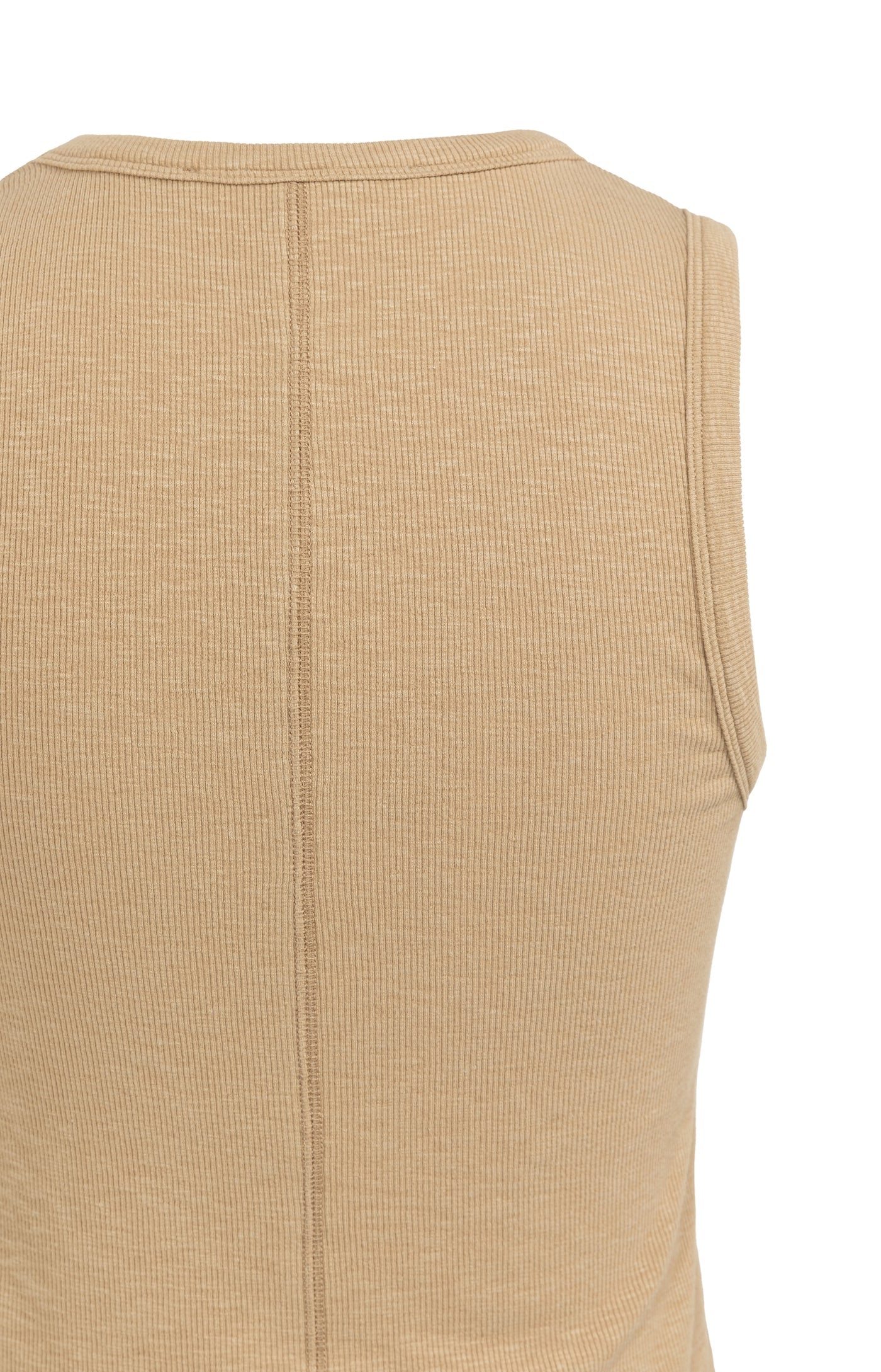 Yaya Ribbed Single Tan Brown