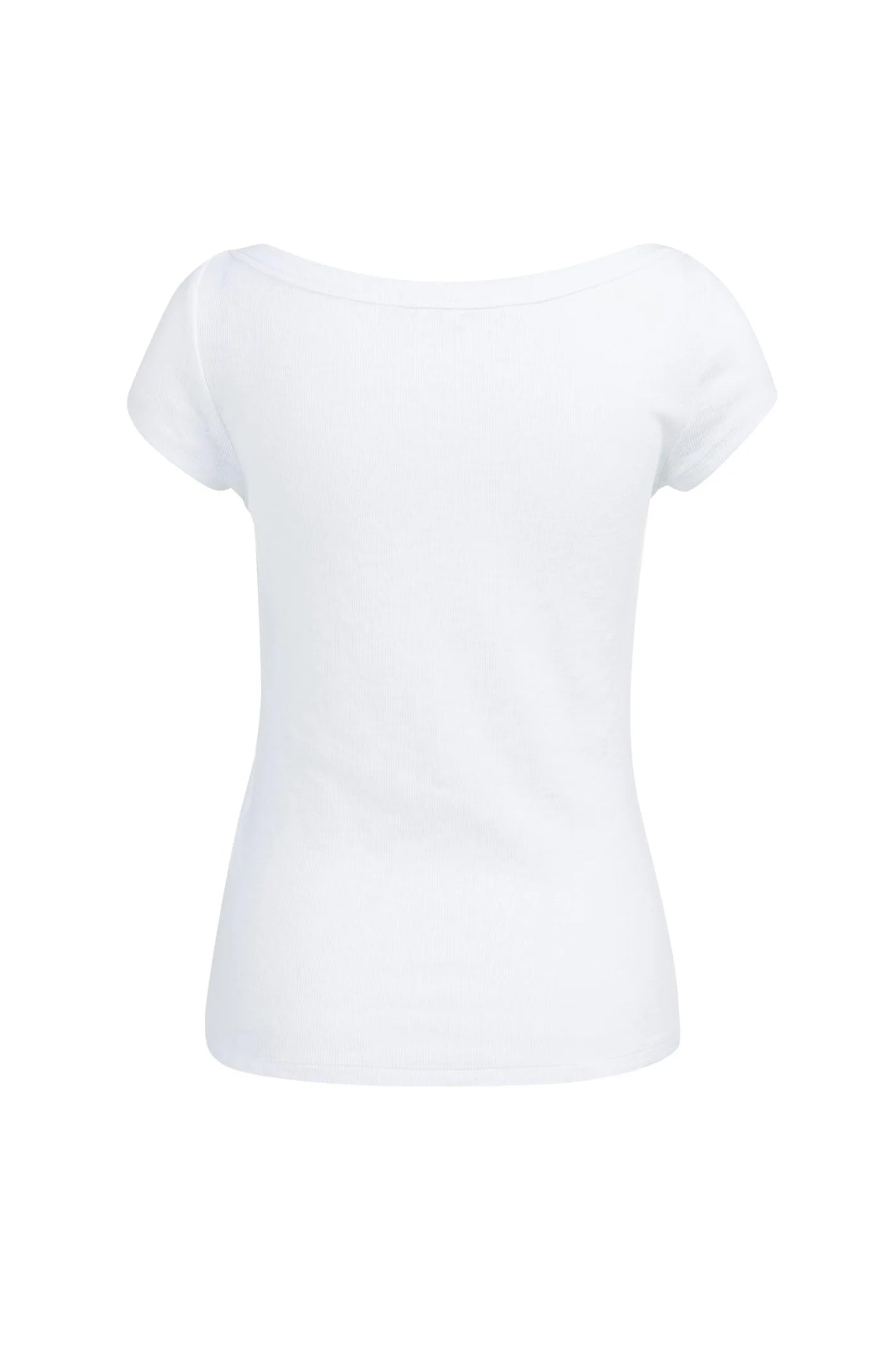 Yaya Ribbed Top With Boatneck