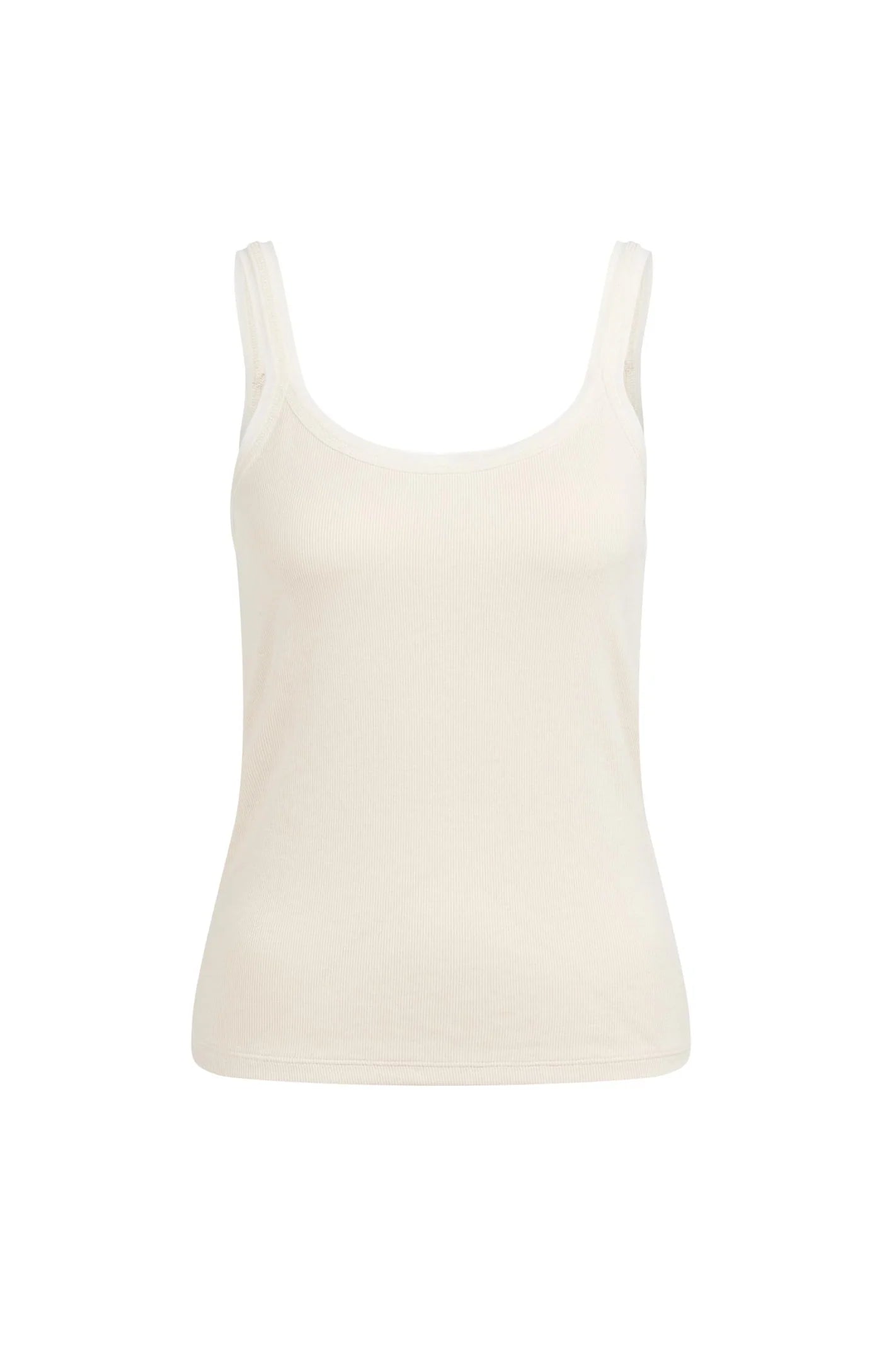 YAYA Singlet Met Mesh Rand Beige