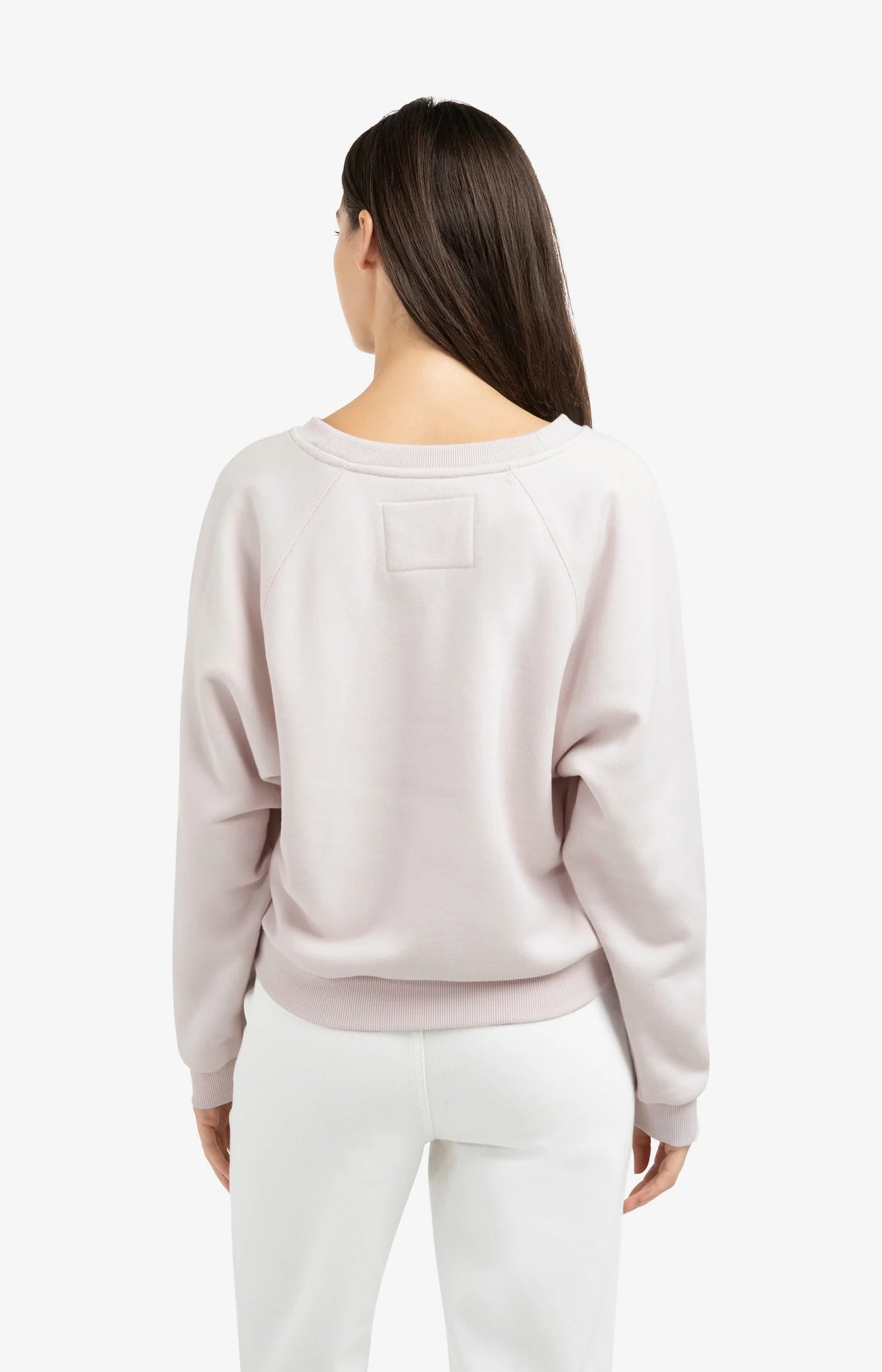 YAYA Sweater Met V-hals En Geribde Koorden Gray Lilac