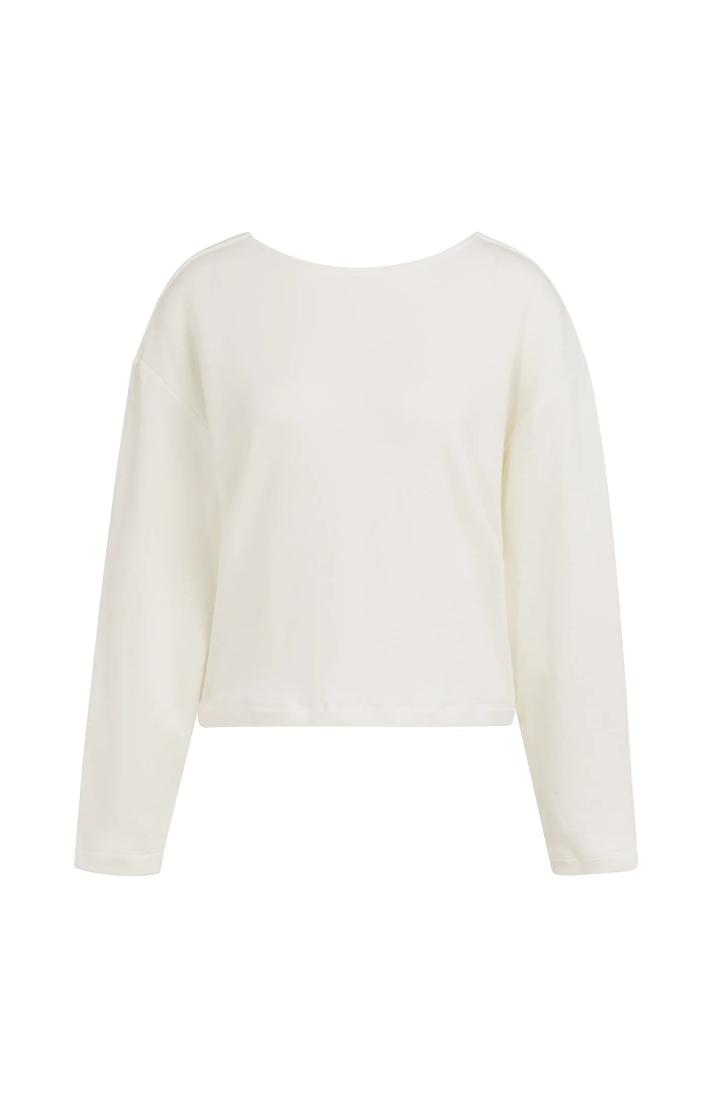 YAYA Sweatshirt Met Geknoopt Detail Achter Milk Beige