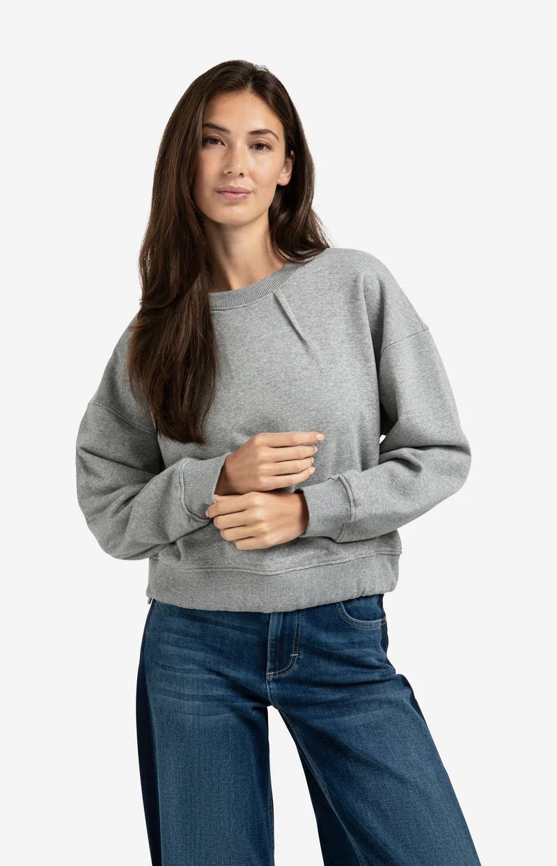 Sweater Met Plooidetails YAYA Medium Grey Melange