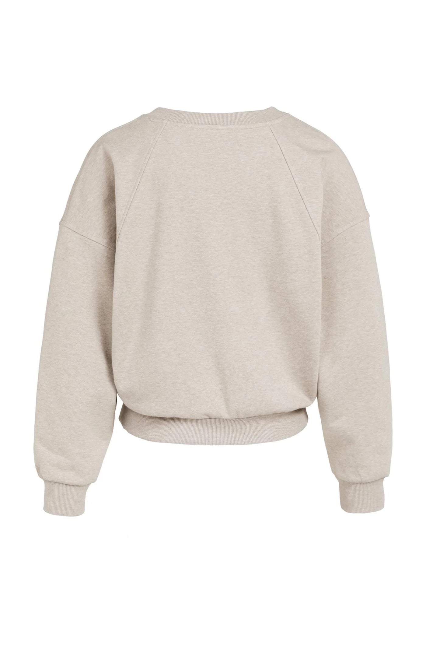 YAYA Sweatshirt Met V-Hals En Geweven Kraag Grey Melange