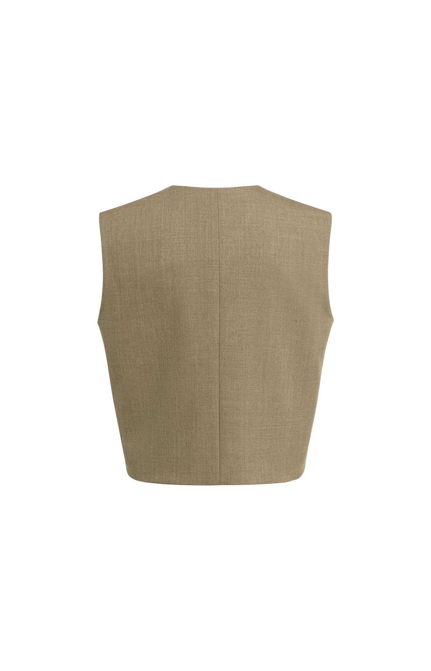 YAYA Geweven Gilet Met Overslageffect Teak Brown
